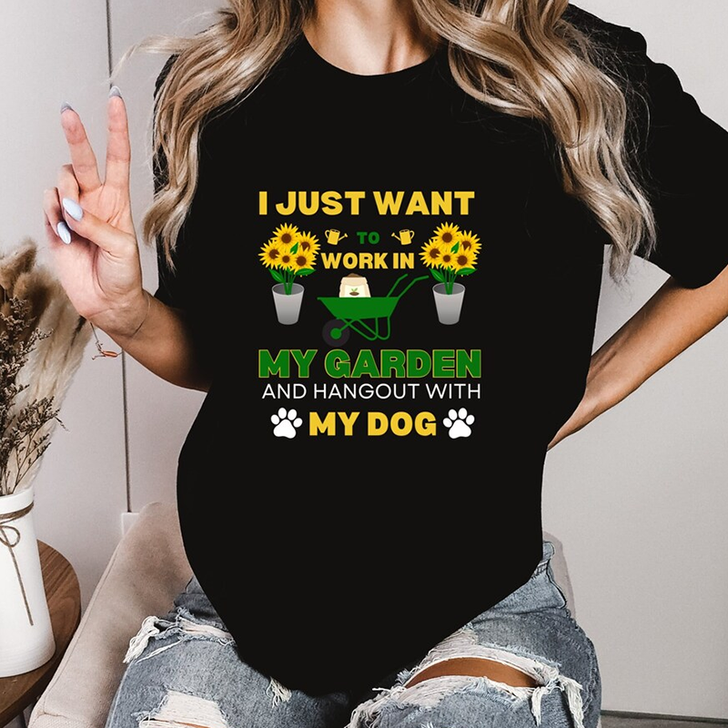 Plant Parental - Modern Letter Prints T-Shirt Sunflower Gardening